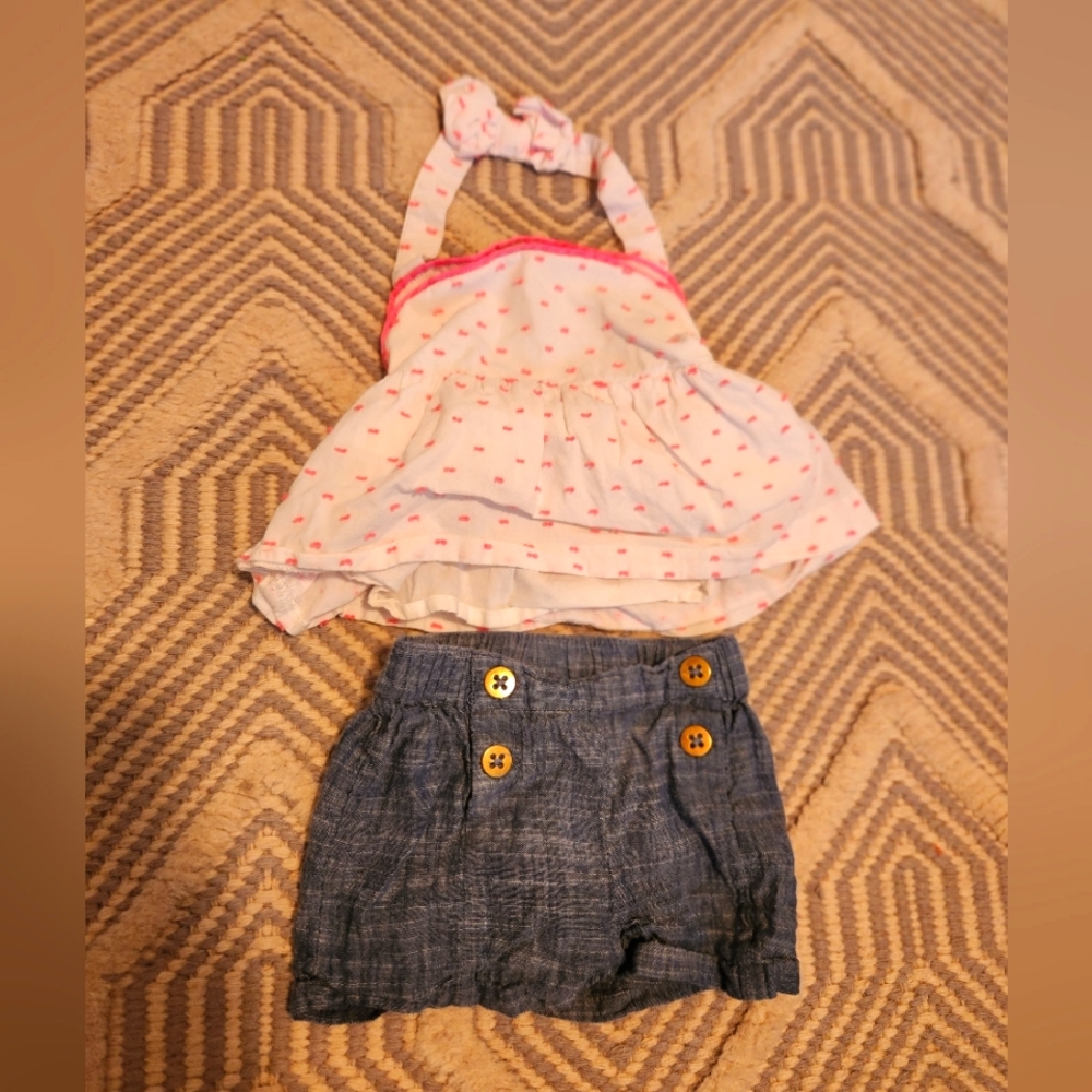 Baby girl Summer outfit. Size 12mo